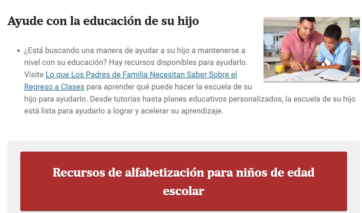 Ayude con la educacion de su hijo